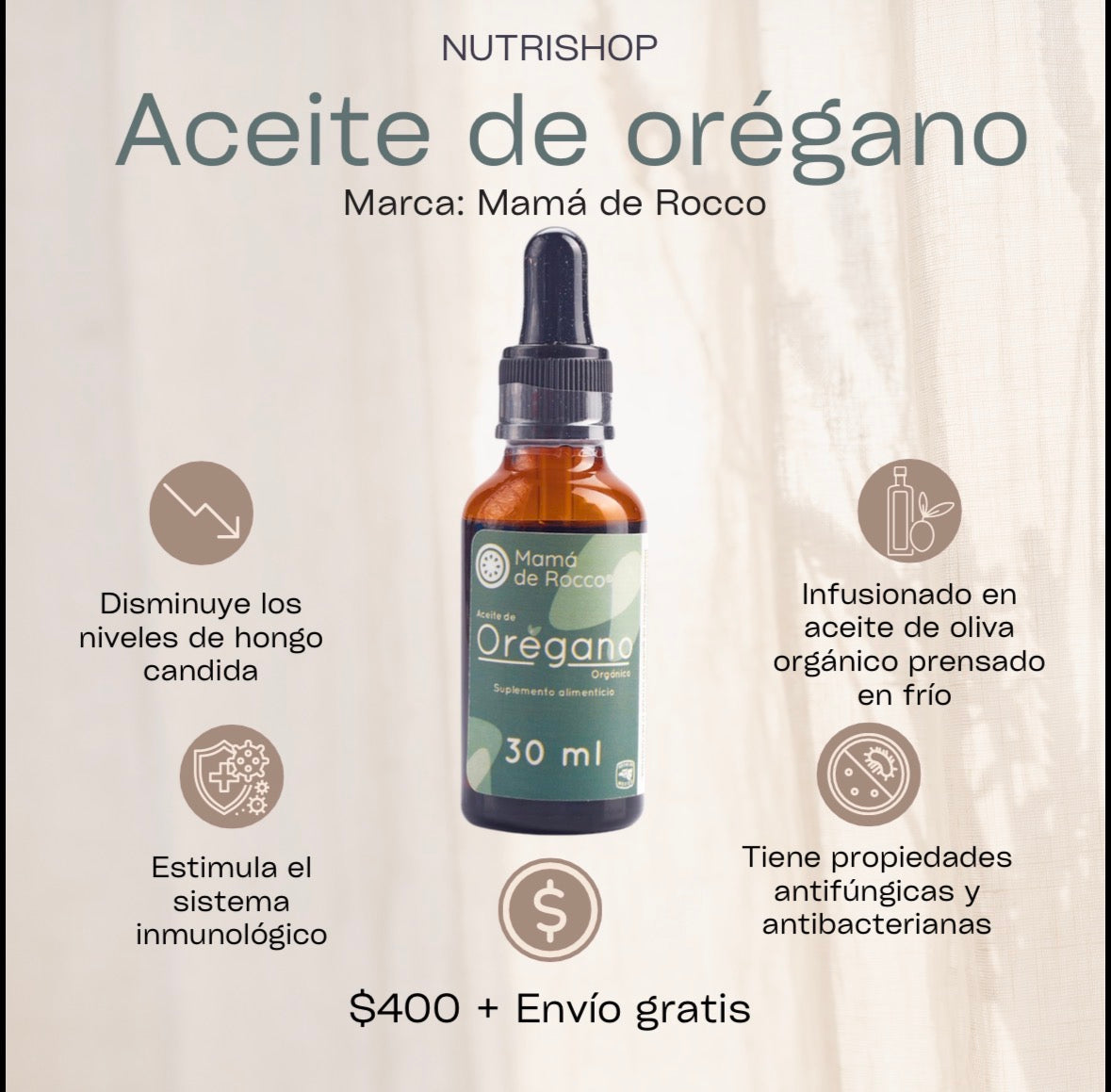 Aceite de coco Mamá de Rocco