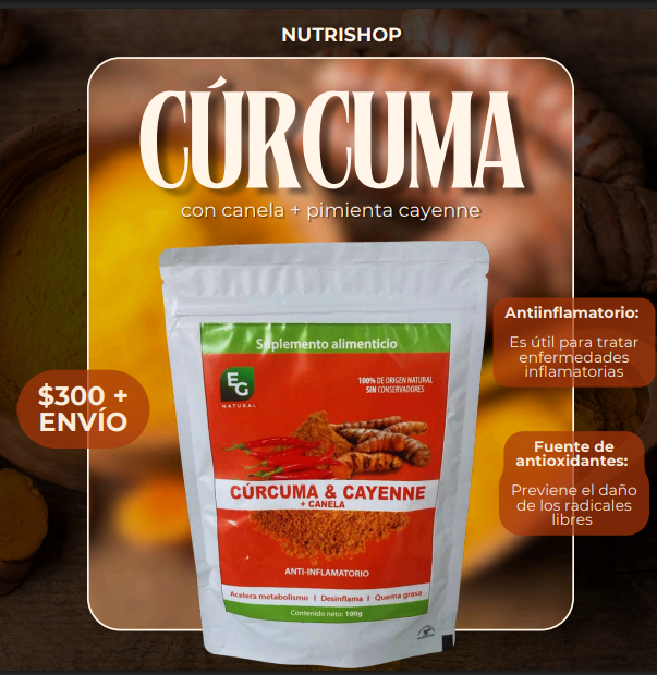 Cúrcuma con Canela y Pimienta Cayenne